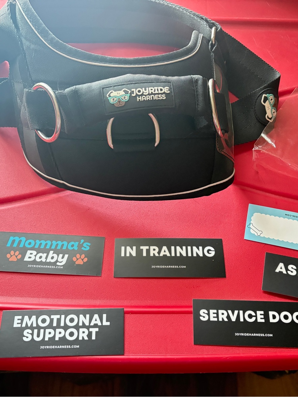 Joyride Harness for large dogs. Size XL. 
Brand new. NWOT. Black. Signage